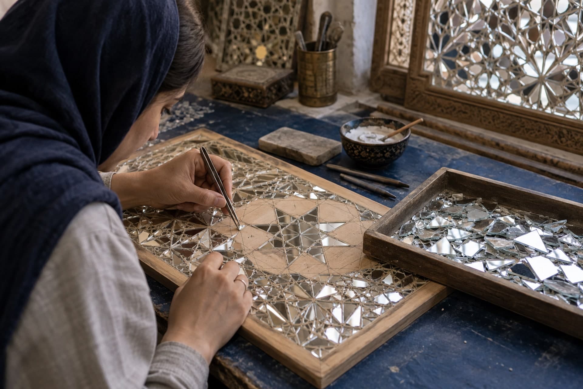 تصویرسازی اصلی برای ورکشاپ آینهکاری